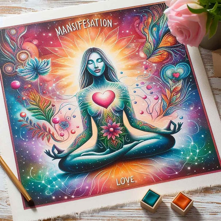manifestation - love, happy,selflove,meditation